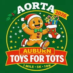 2026 Auburn Toys for Tots 1-Mile/5K/10K logo