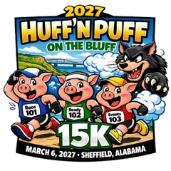 Huff 'N Puff on the Bluff 15K logo