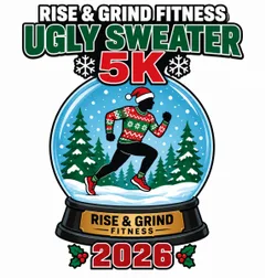 Rise and Grind Fitness Ugly Sweater 5K logo
