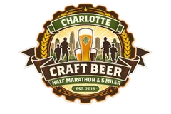 Charlotte Craft Beer Half Marathon - Relay & 5 Miler logo
