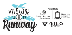 PTI 5k/10k Run on the Runway logo